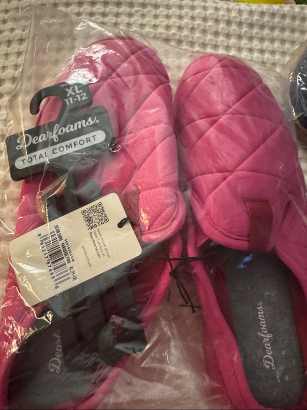 dearfoams Quilted Pink Slip-On Comfort Slippers